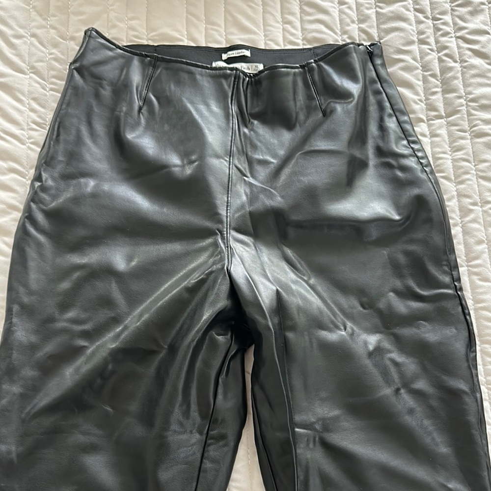 Women’s Vegan Black Leather Pants